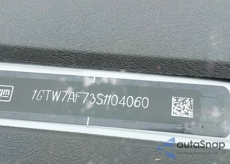 2025 GMC Savana Cargo Rwd 2500 Regular Wheelbase Work Van из США, поврежденный, VIN 1GTW7AF73S1104060